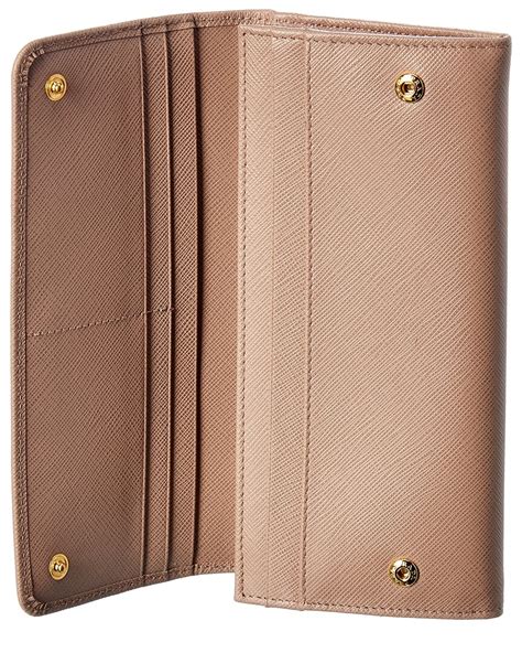 Saffiano leather continental wallet 